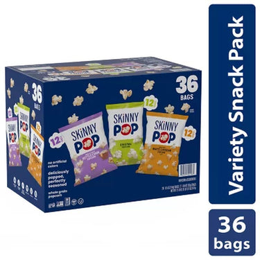 Skinnypop Variety Snack Pack Popcorn, 0.5 Oz., 36 Pk.